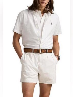 Ralph Lauren Classic Fit Seersucker Short Sleeve Woven Shirt Sz XLT
